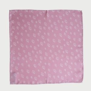 JIM THOMPSON New Silk Pocket Square Print Pink Mauve Background